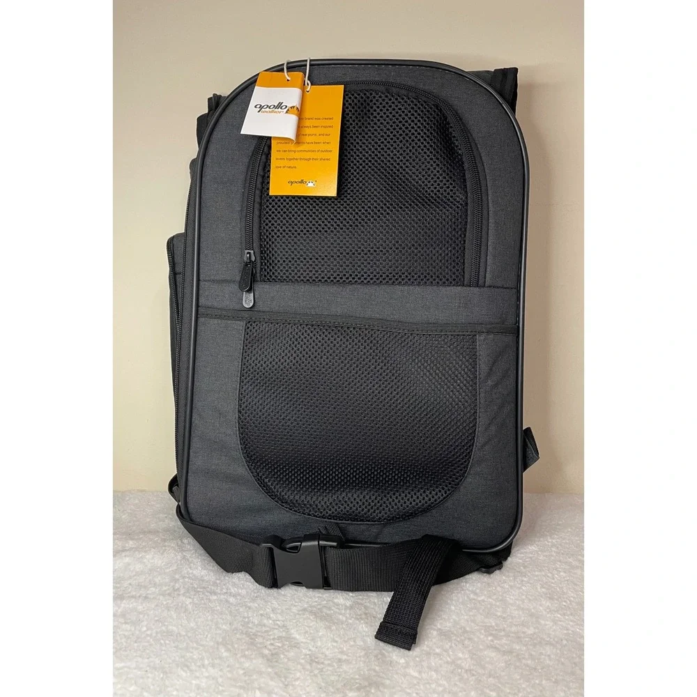 Apollo Walker Pet Carrier Backpack Gray Mesh Breathable Dog Cat Travel Bag NEW
